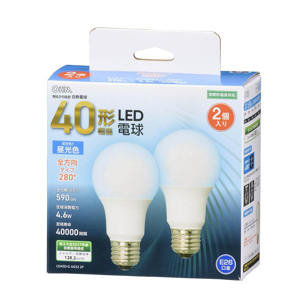Ohm Electric LED Bulb E26 Equivalent to 40W All-Direction (2 Pieces)