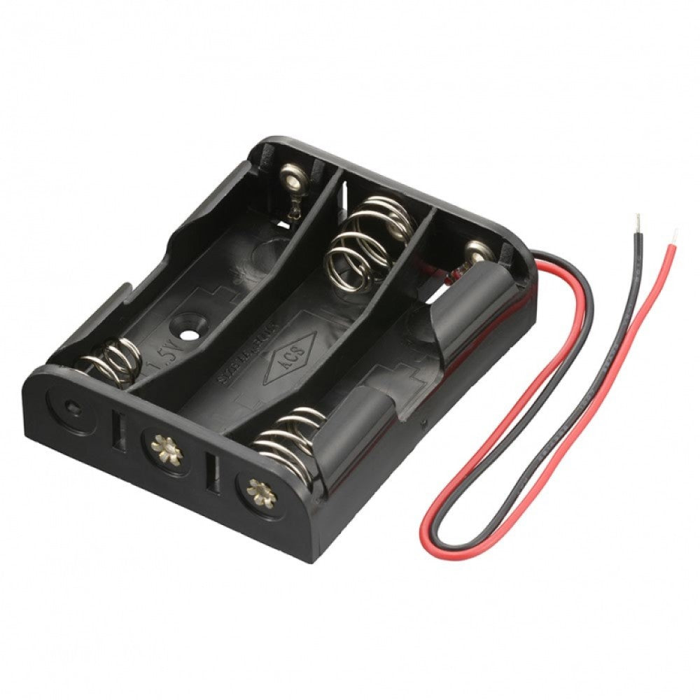 Ohm Electric Battery Case for 3 Batteries with Leads KIT-UM3X3