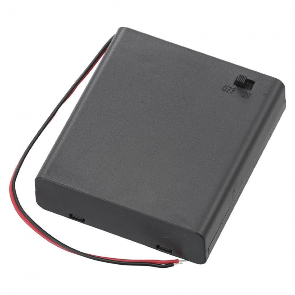Ohm Electric Battery Case for 4 Batteries with Switch and Cover KIT-UM3X4 SK
