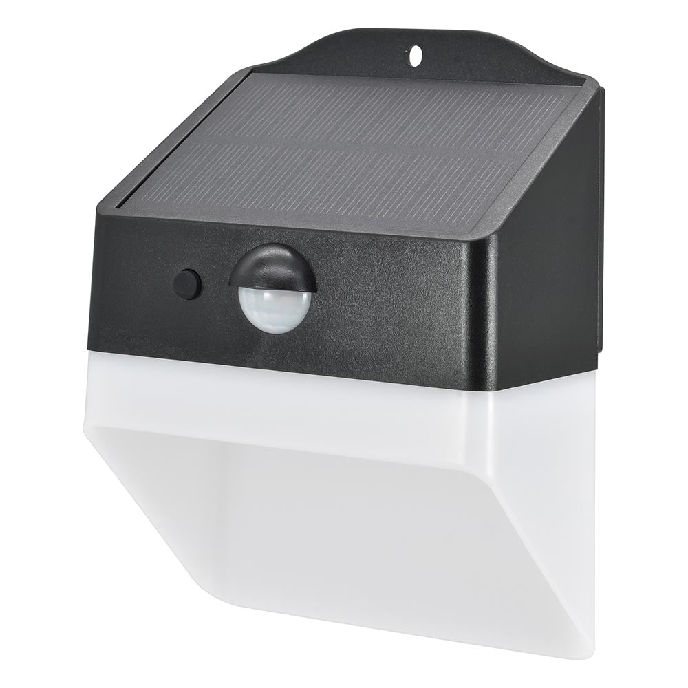 Ohm Electric Sensor Wall Light Solar 200 Lumens Black