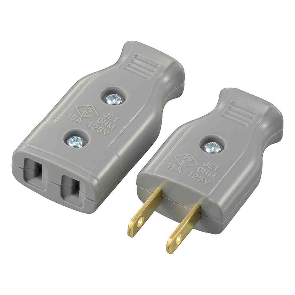 Ohm Electric Cord Connector Set Gray 06-5374