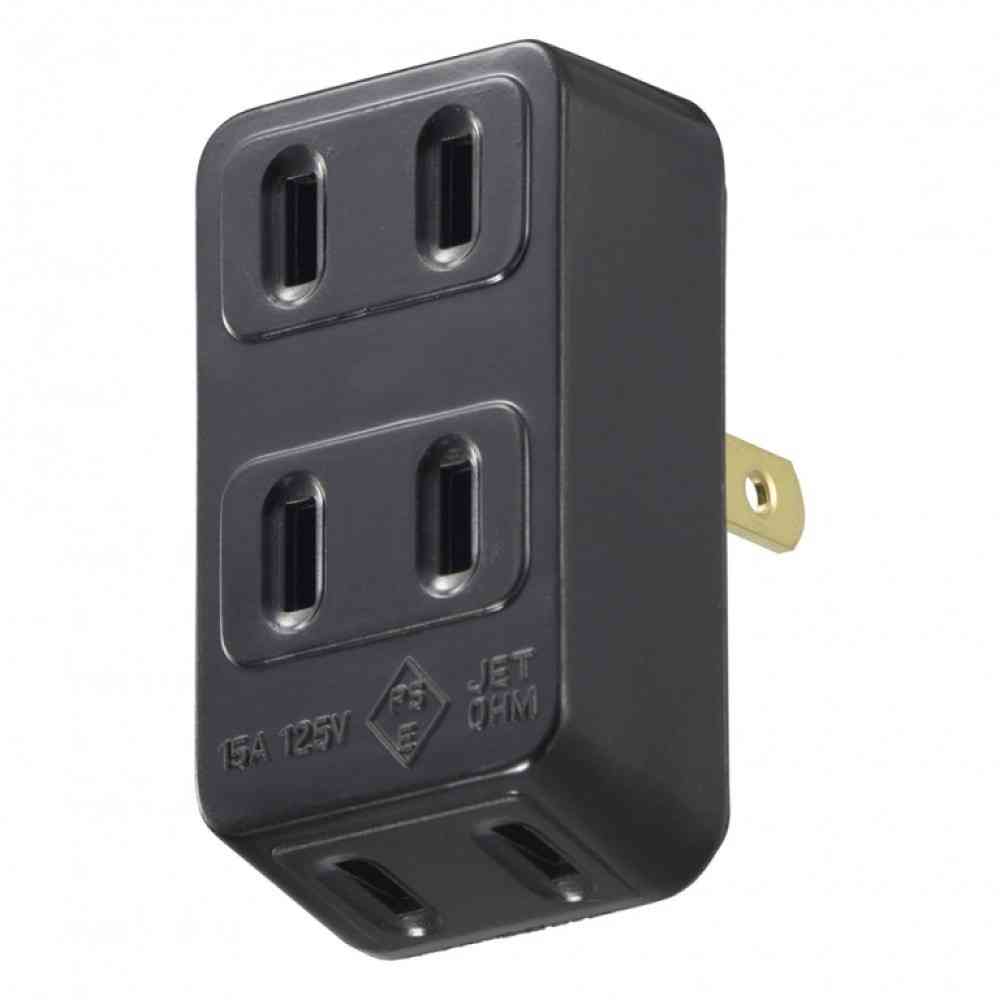 Ohm Electric 3 Outlet L-Type Tap HS-HL3/K