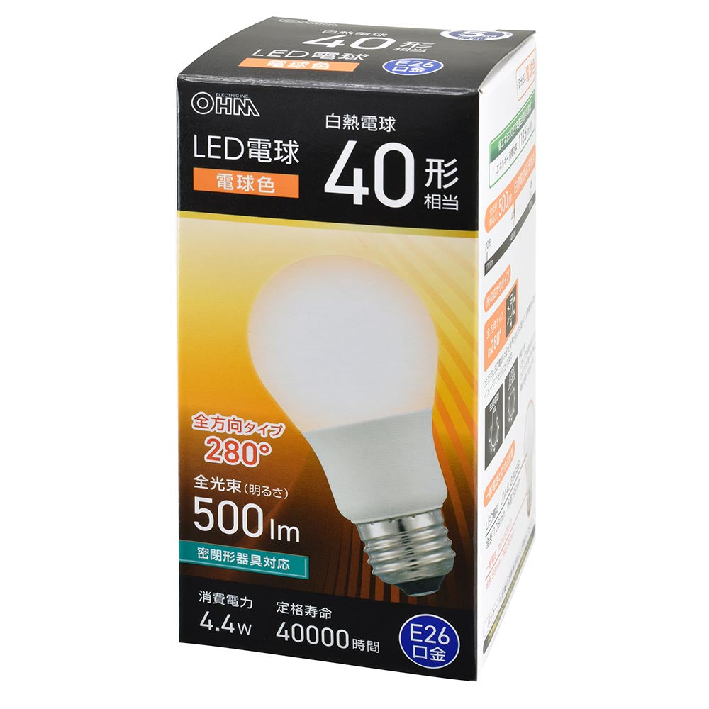 Ohm Electric LED Bulb E26 Equivalent to 40W Warm White (1 unit)