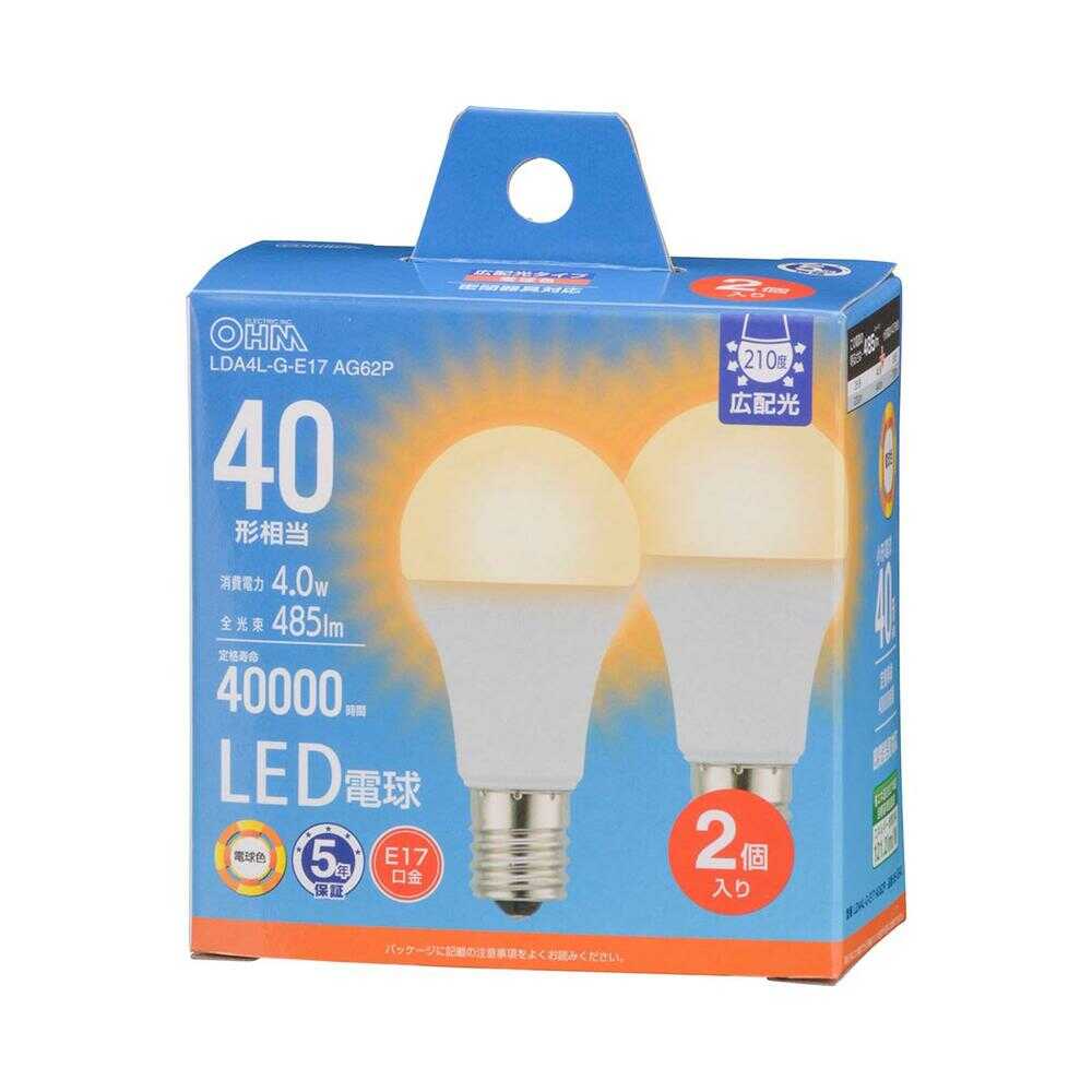 Ohm Electric LED Bulb Small E17 Equivalent to 40W 2-Pack