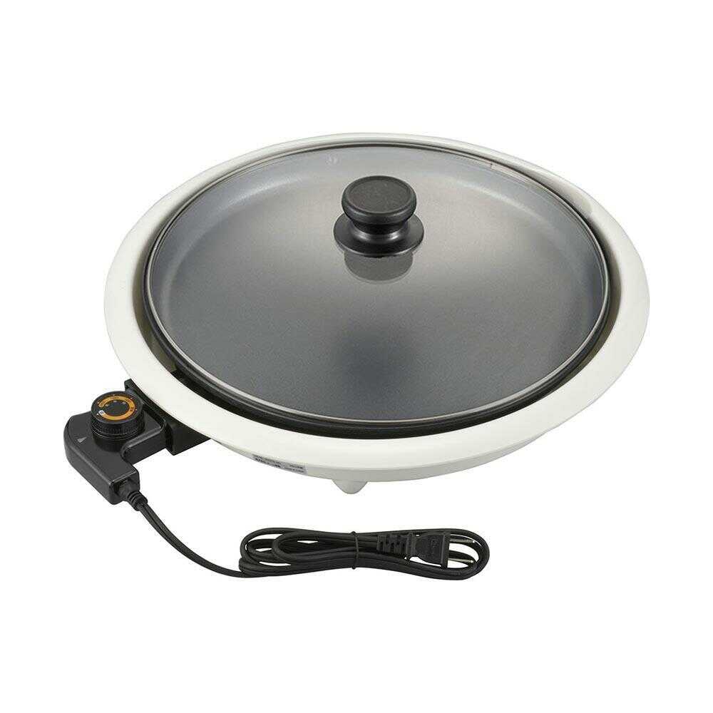 Ohm Electric Hot Plate with Fluorine Coating White