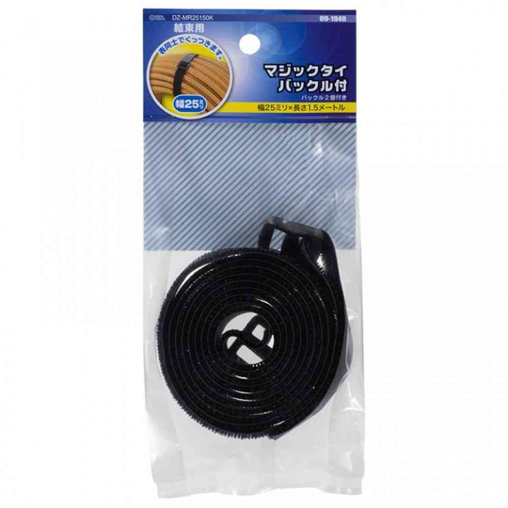 Ohm Electric Magic Tie with Buckle 25mm x 1.5m DZ-MR25150K