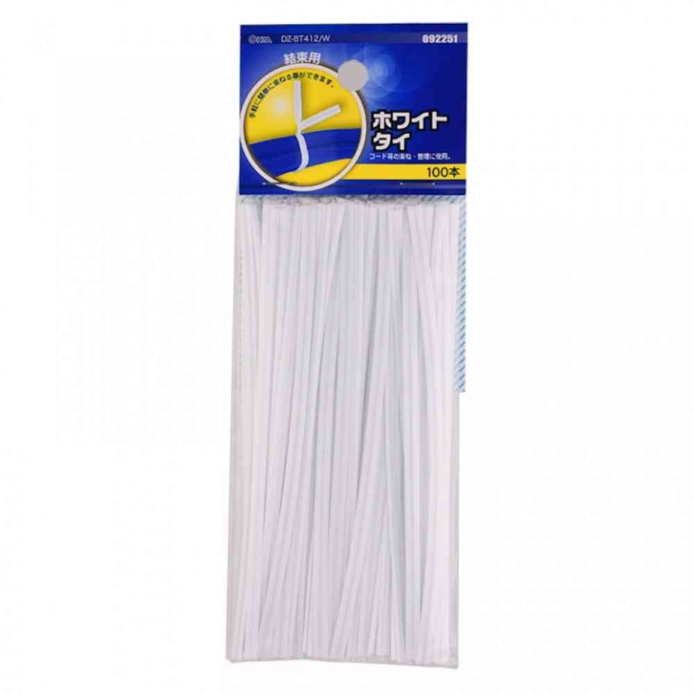 Ohm Electric White Tie 12cm DZ-BT412/W (100 pieces)