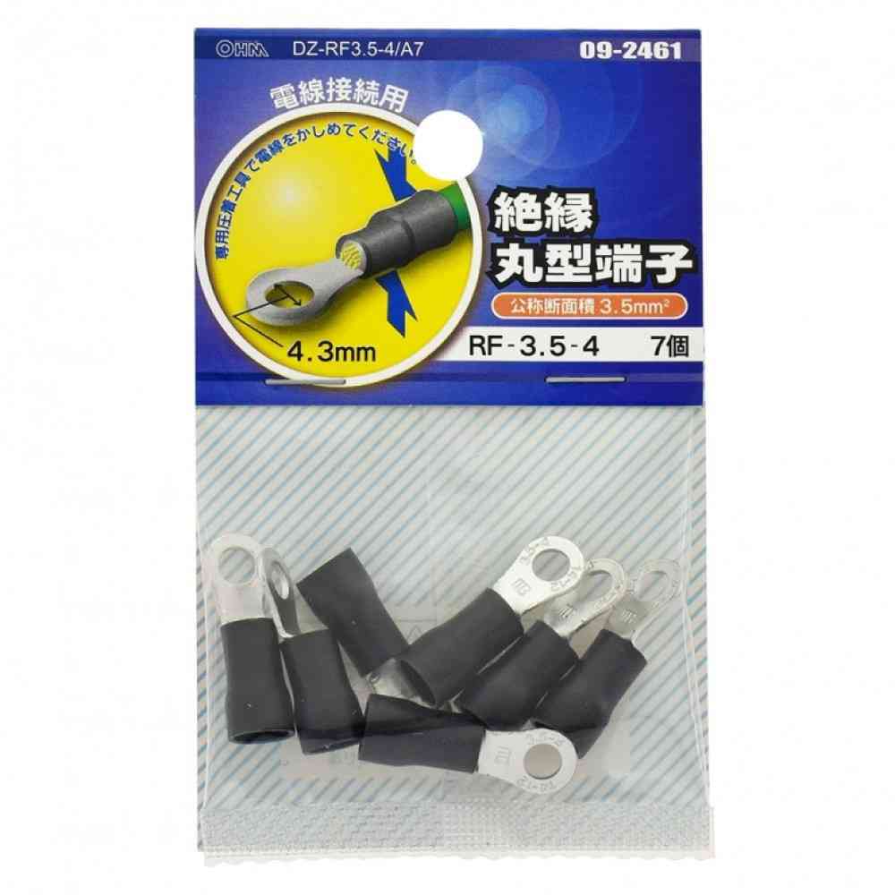 Ohm Electric Insulated Round Terminal RF-3.5-4 DZ-RF3.5-4/A7 (7 pieces)
