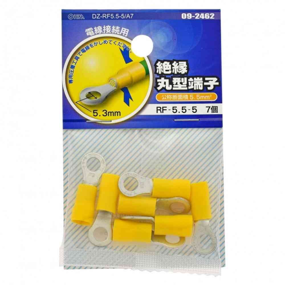 Ohm Electric Insulated Round Terminal RF-5.5-5 DZ-RF5.5-5/A7 (7 pieces)