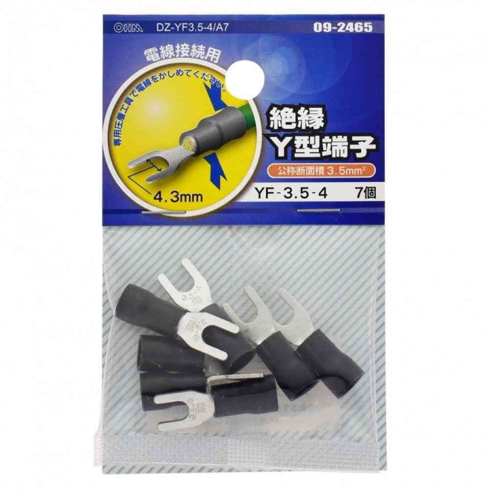 Ohm Electric Insulated Y Terminal YF-3.5-4 DZ-YF3.5-4/A7 (7 pieces)