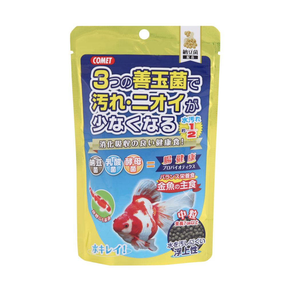 Itosui Goldfish Staple Food with Natto Bacteria Medium Pellets 90g