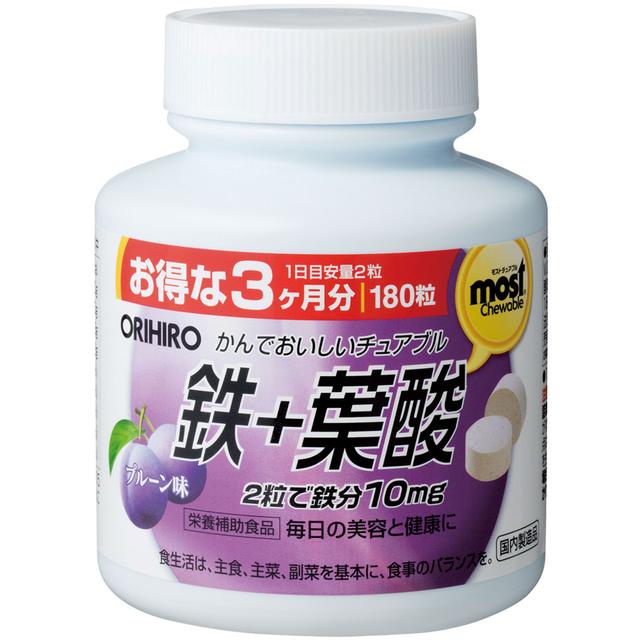 Orihiro MOST Chewable Iron 180 Tablets