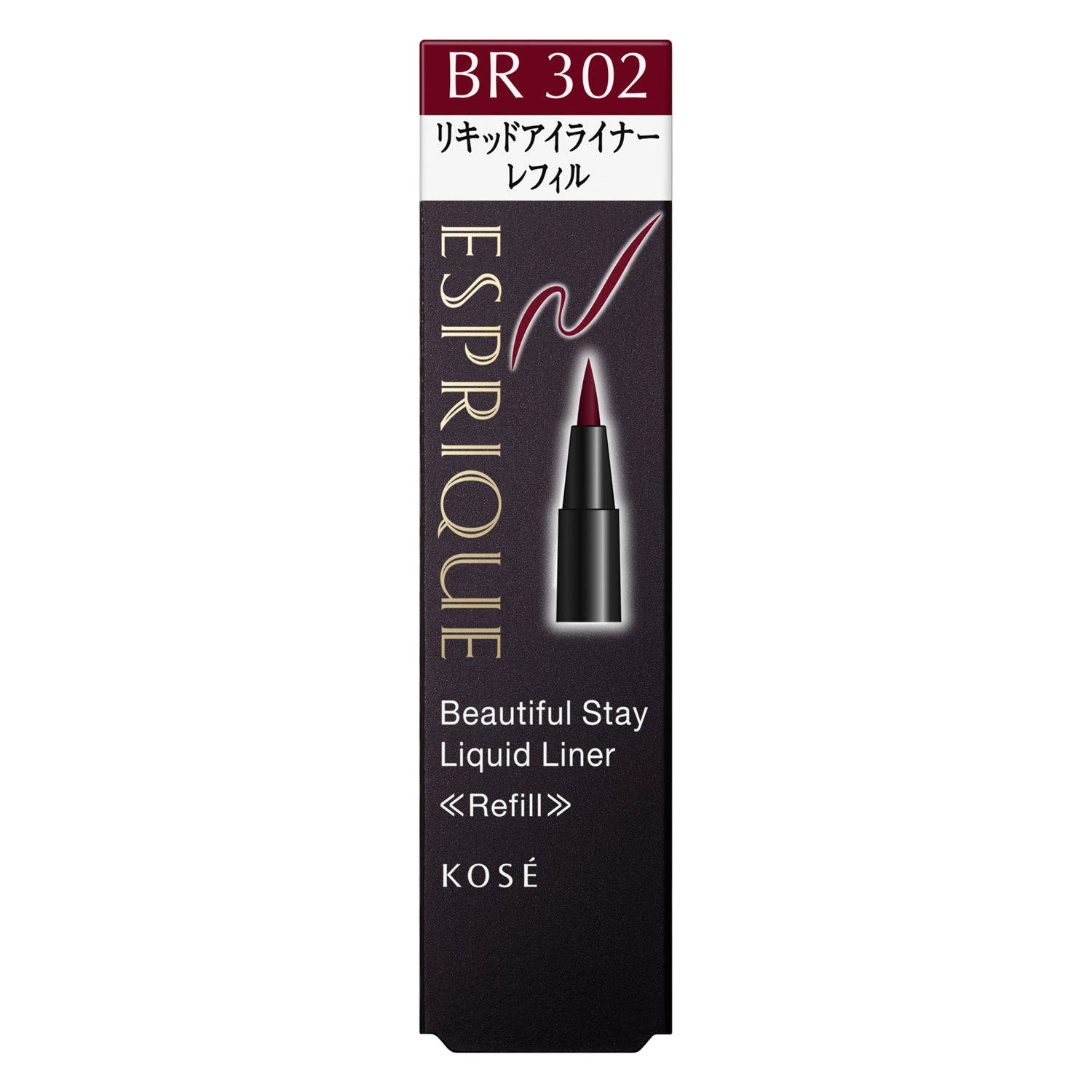 Kose Esprique Beautiful Stay Liquid Liner BR302 Burgundy Brown Refill