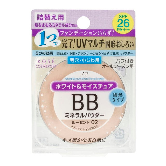 Kose Cosmeport Noah White & Moisture BB Mineral Pressed Powder UV02 Refill 8g