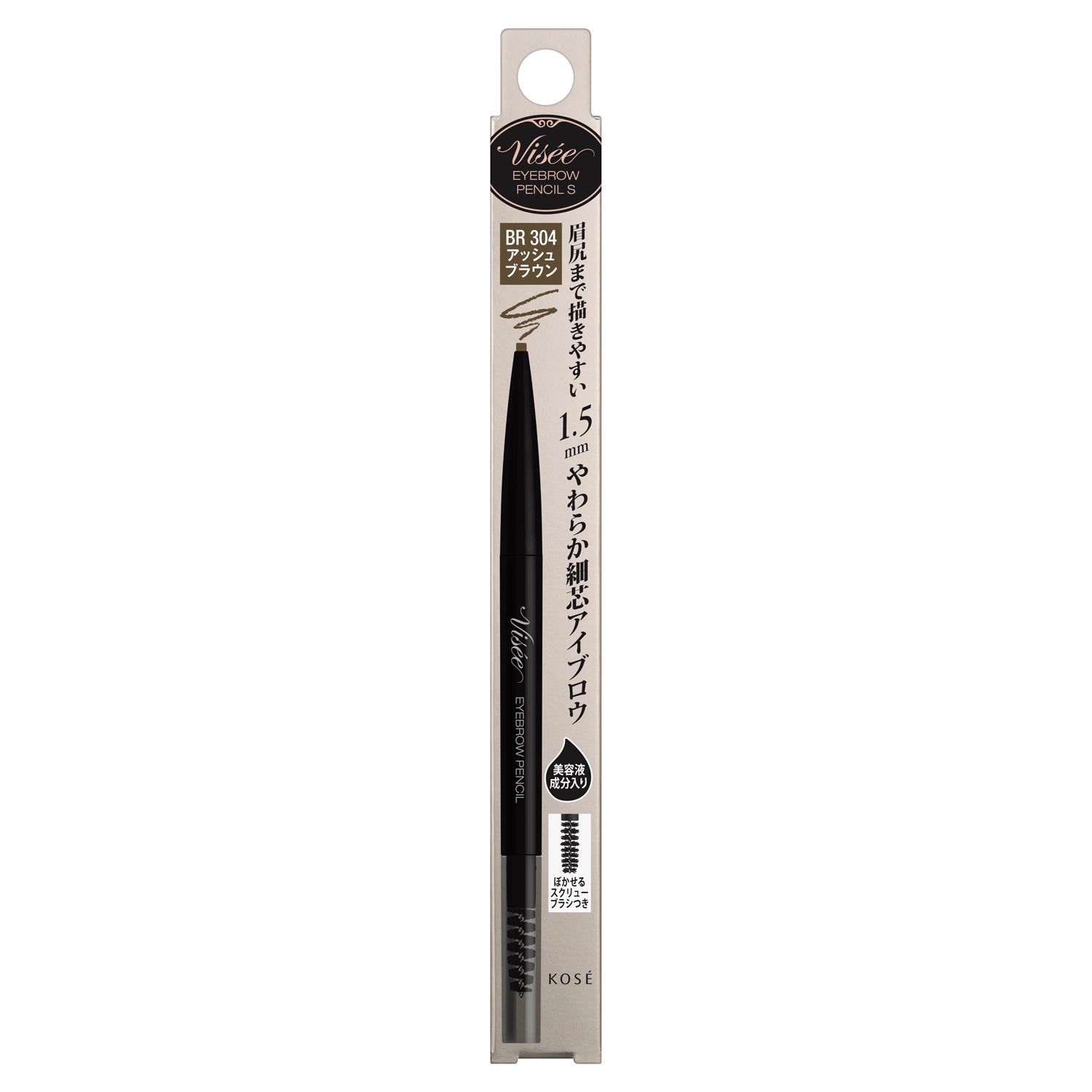 Kose Visee Lisse Eyebrow Pencil S BR304 Ash Brown