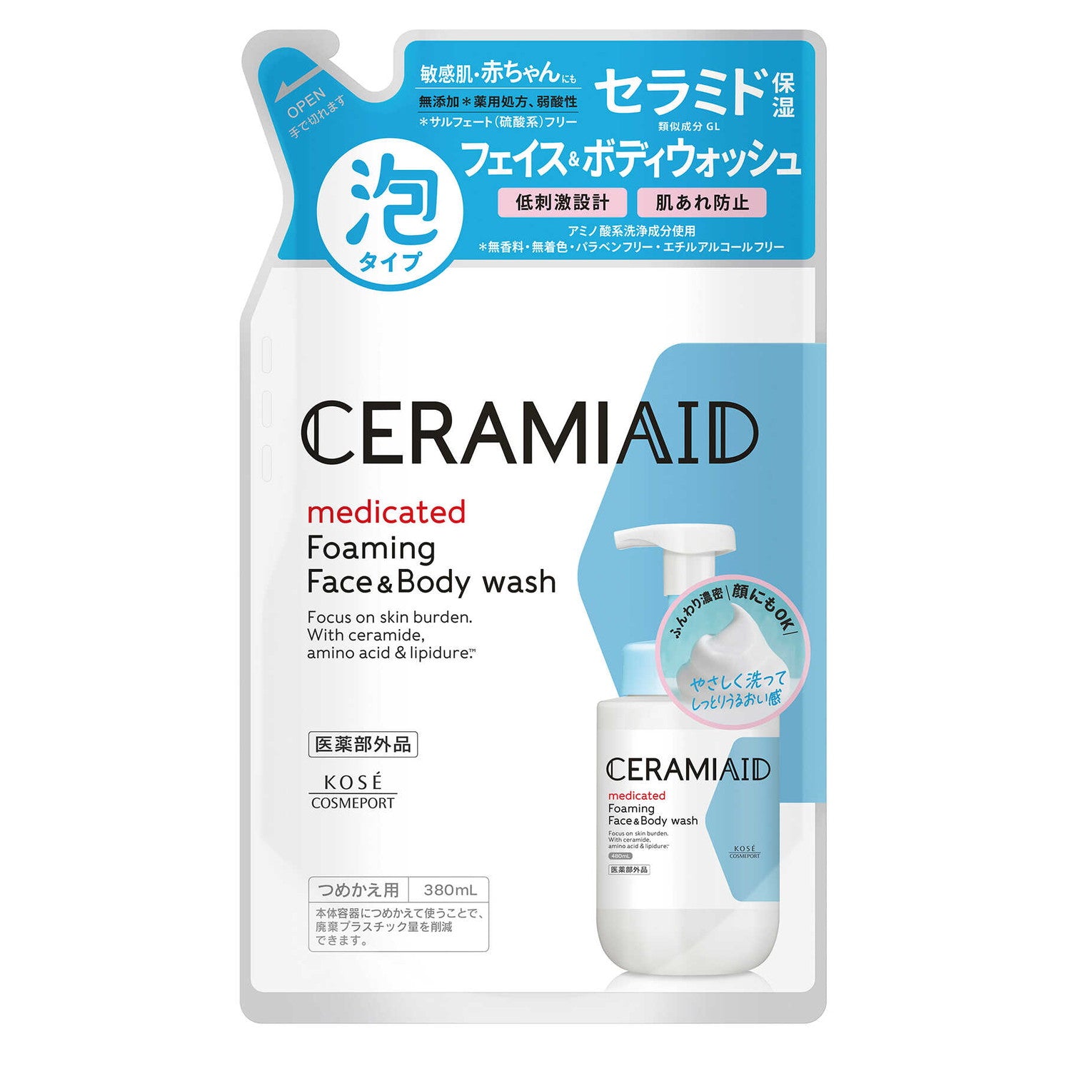 Ceramide Aid Medicated Face & Body Wash Refill