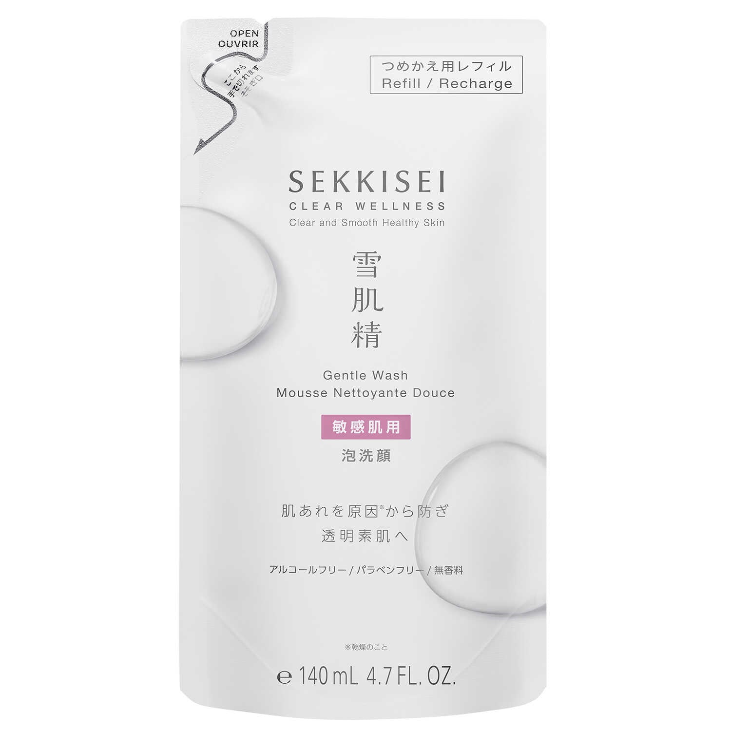 Kose Sekkisei Clear Wellness Gentle Wash Refill 140ml