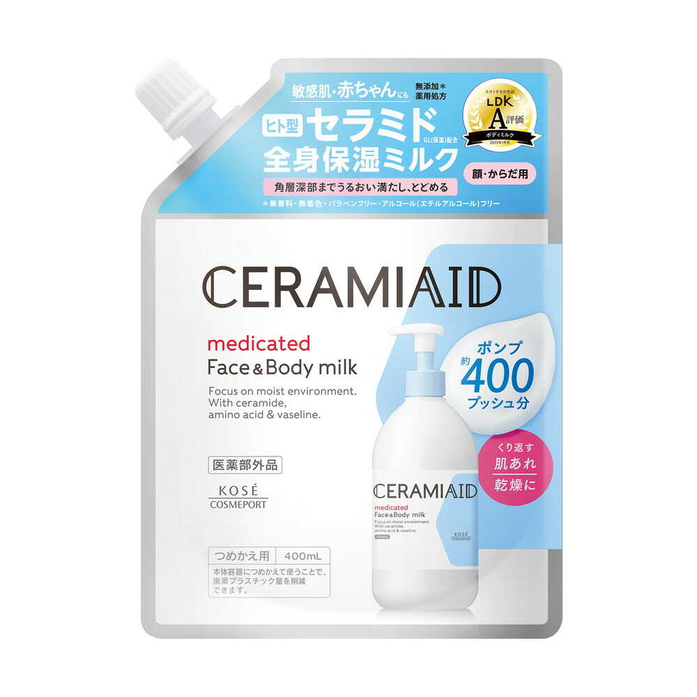 [Quasi-drug] Ceramide Aid Medicinal Skin Milk Refill 400mL