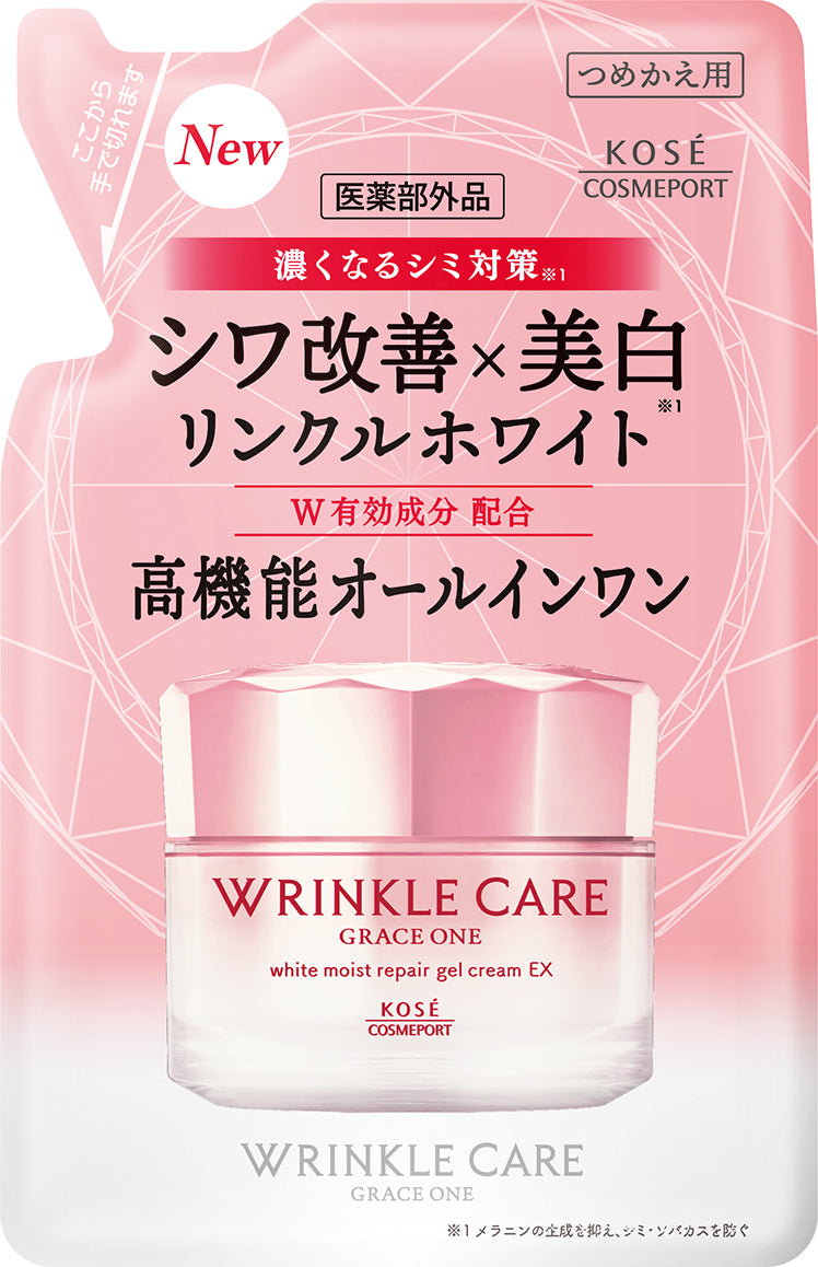 [Quasi-Drug] Kose Grace One Wrinkle Care White Moist Repair Gel Cream EX Refill 90g
