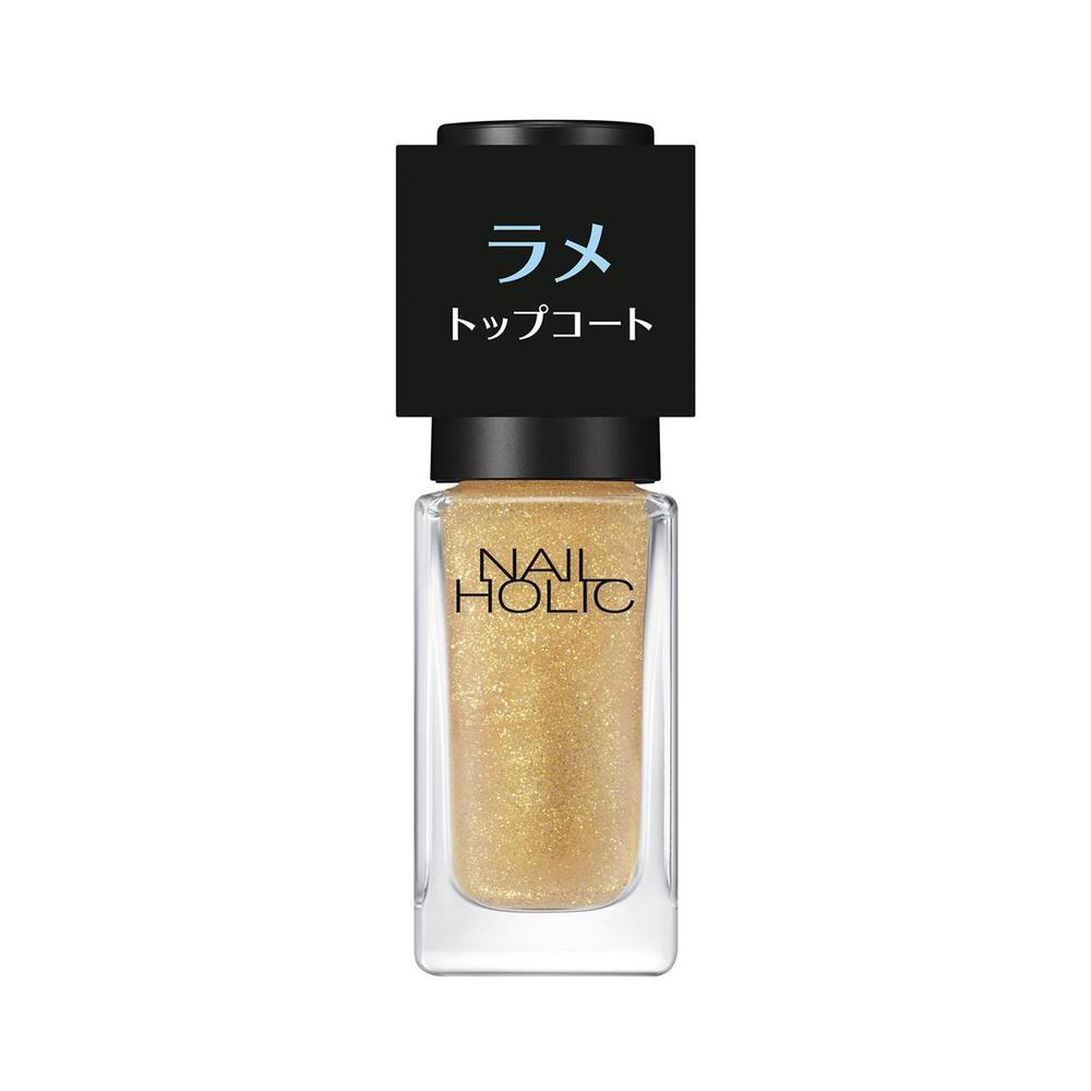Kose Nail Holic Glitter Top Coat 03 Delicate Gold 5ml
