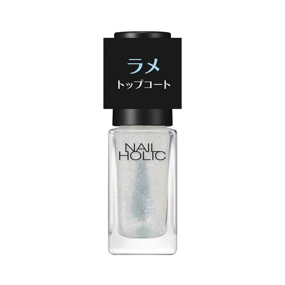 Kose Nail Holic Glitter Top Coat 04 Delicate Silver 5ml