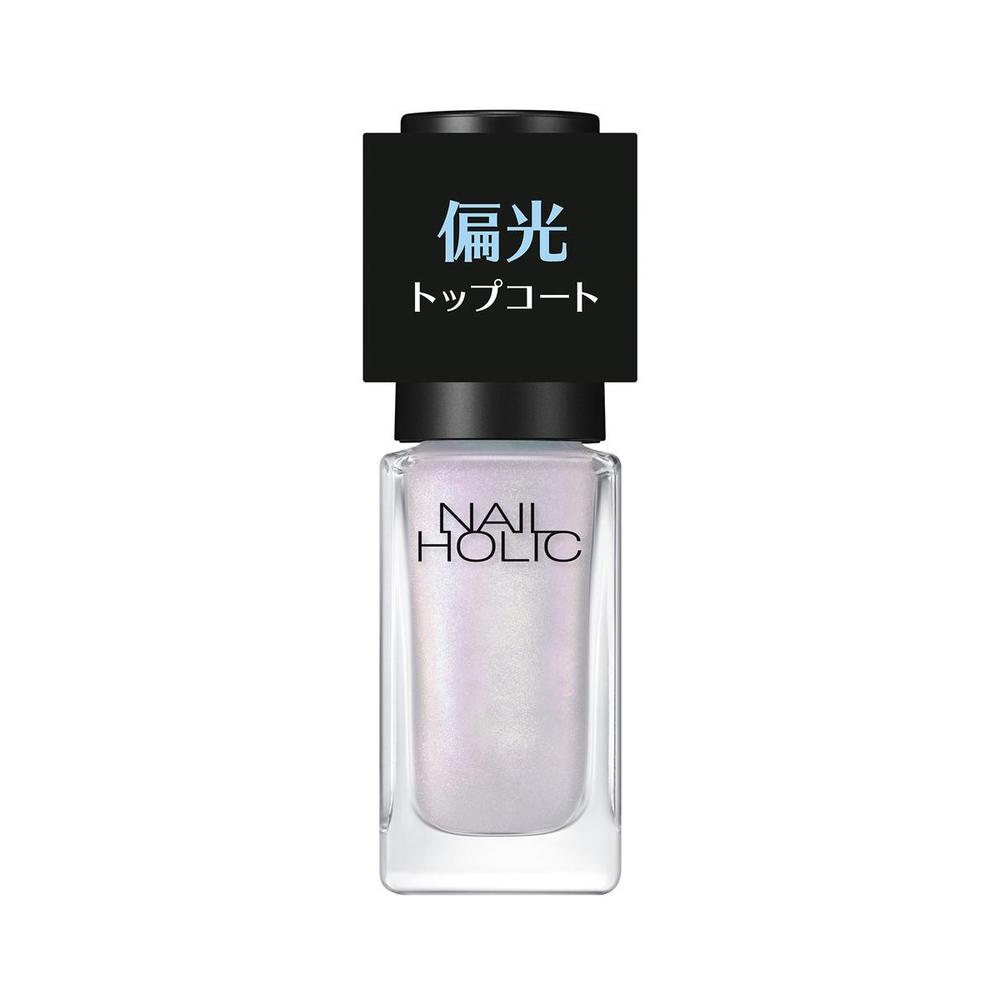 Kose Nail Holic Holographic Pearl Top Coat 02 Aurora Pink 5ml