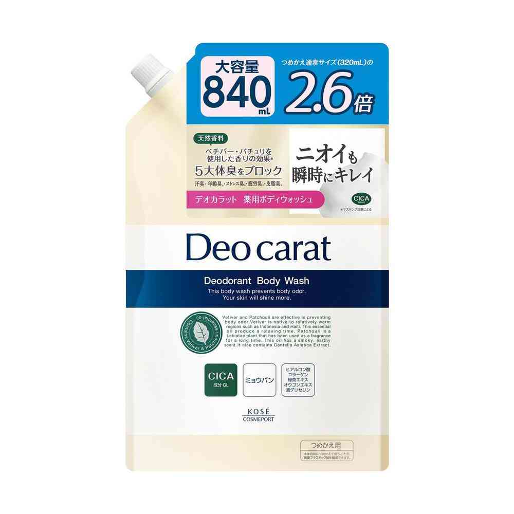 [Quasi-drug] Kose Deocarat Medicinal Body Wash Refill Large 840ml