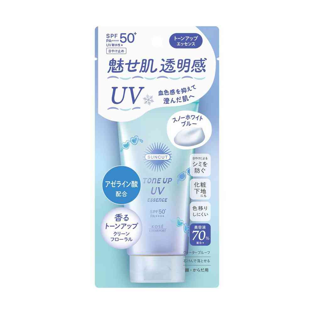 Kose Cosmeport Suncut R Tone Up UV Essence Snow White Blue (80g)