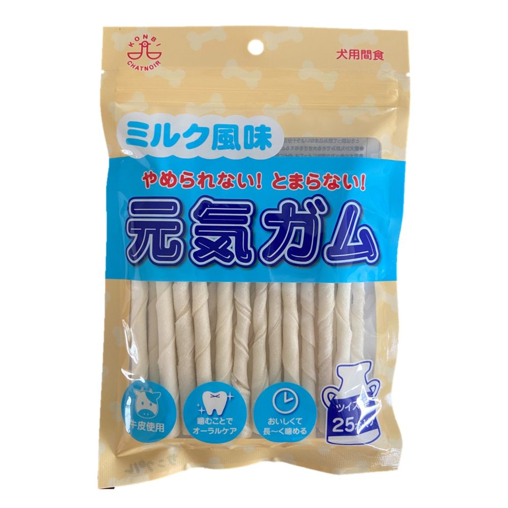 Combi Milk Flavor Energetic Gum Twist Sticks 25 pieces