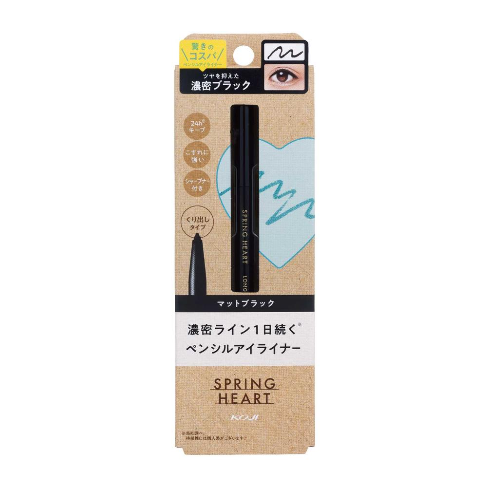 Koji Honpo Spring Heart Long Lasting Eyeliner Matte Black