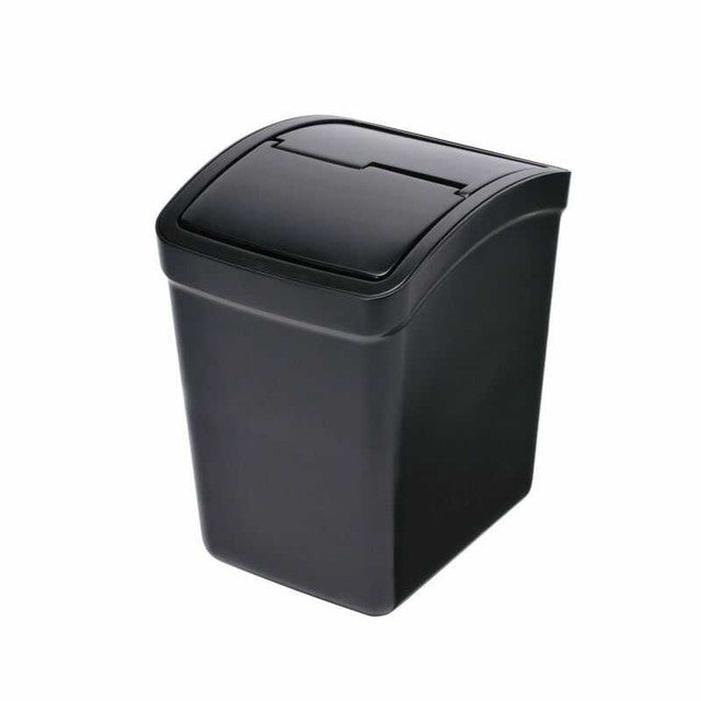 CZ264 Weighted Trash Bin L with Lid BK