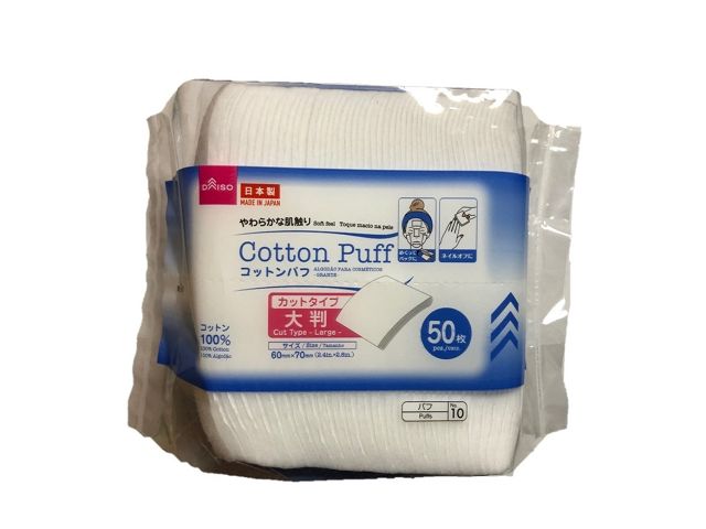 Cotton Puff (Cut Type, Large) - 50 Pieces