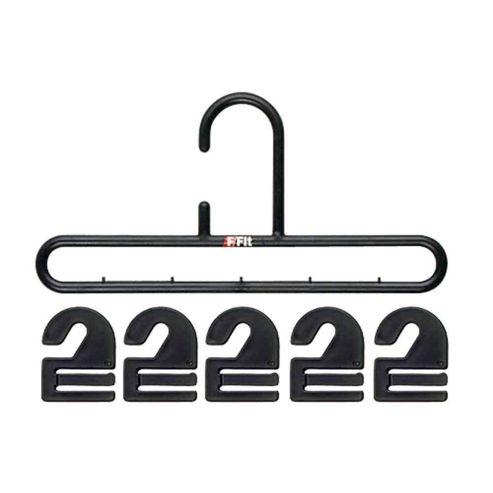 Shinko Hanger F-Fit Tie Hook Black 10 Pieces