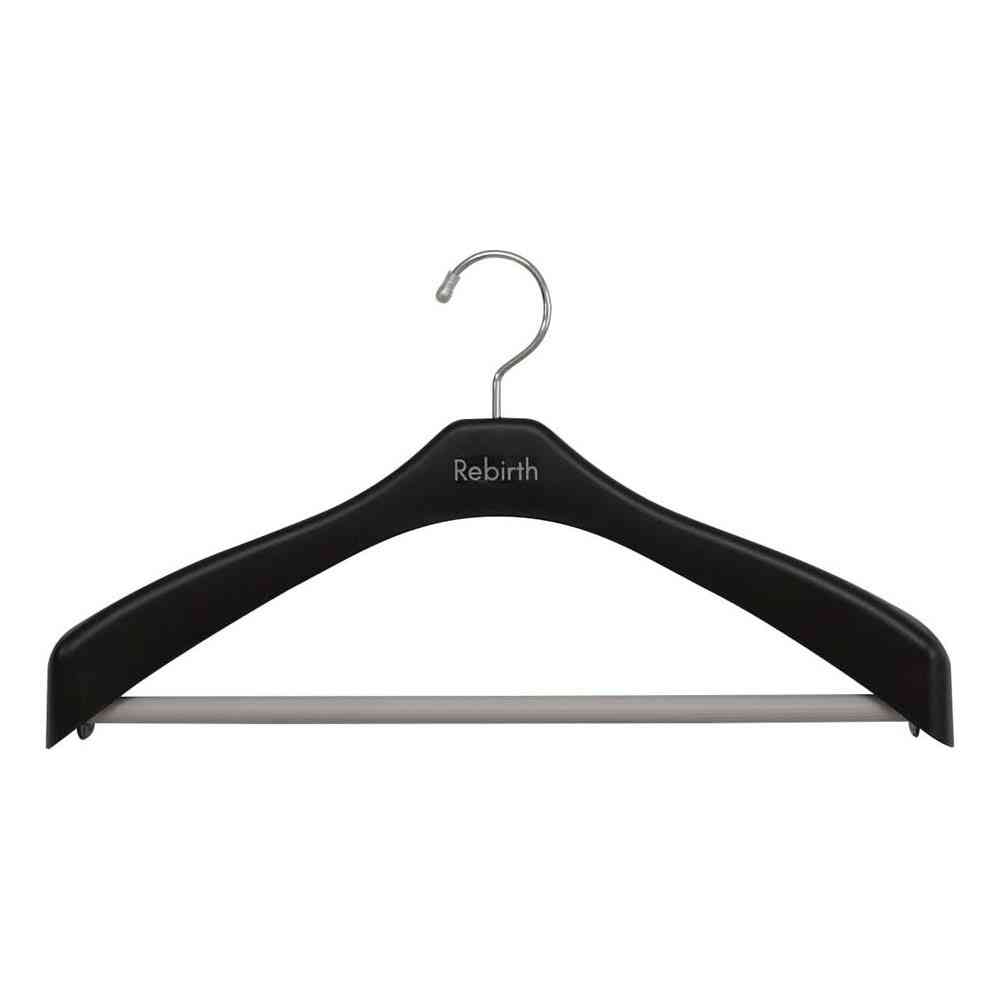 Shinko Hanger Reverse Jacket Stop 42 Black 10-Pack