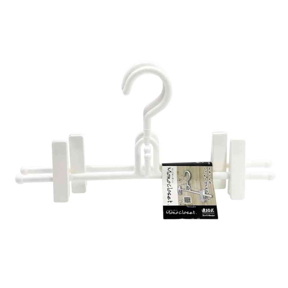 Shinko Hanger Mono Closet Skirt Hanger White 2-Pack