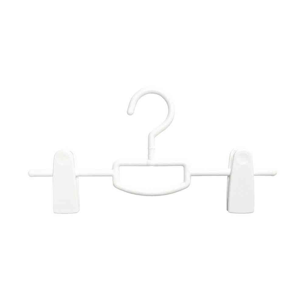 Shinko Hanger Mono Closet Skirt Hanger Big Clip White