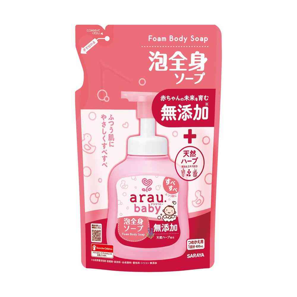 Saraya Arau Baby Foam Body Soap Refill 400ml