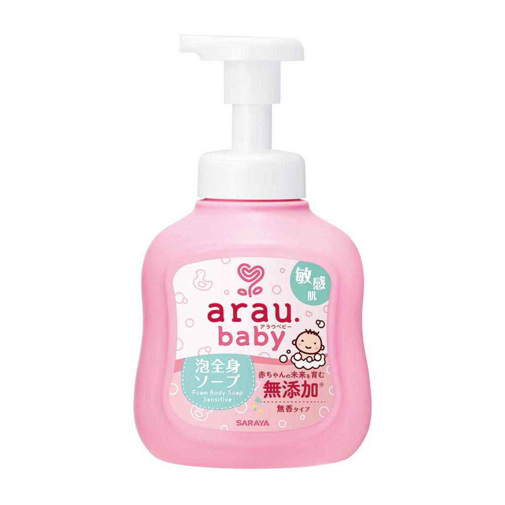 Saraya Arau Baby Foaming All-Body Soap for Sensitive Skin 450ml