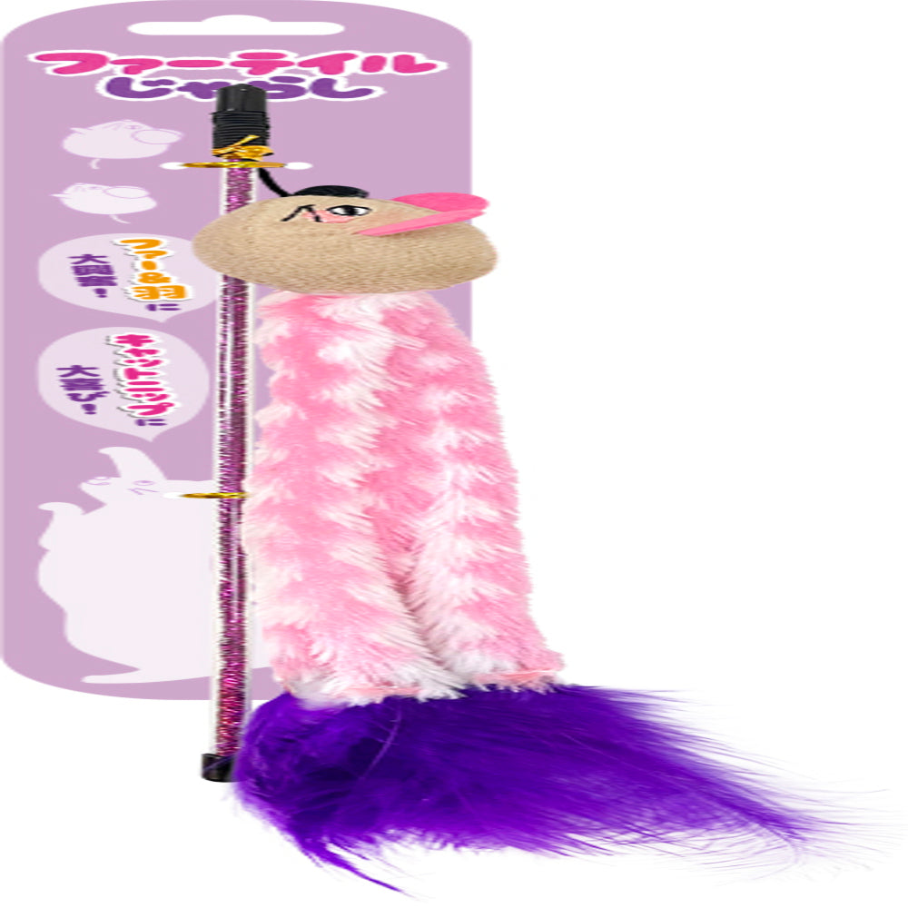 Super Cat Fur Tail Teaser Pink 1 Piece