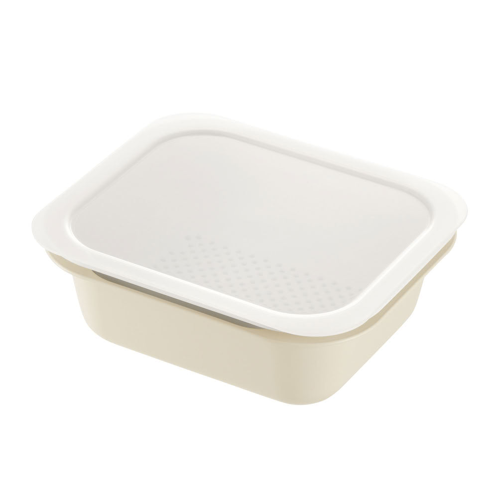 Richell Colander & Tray Rectangle L with Lid 012942