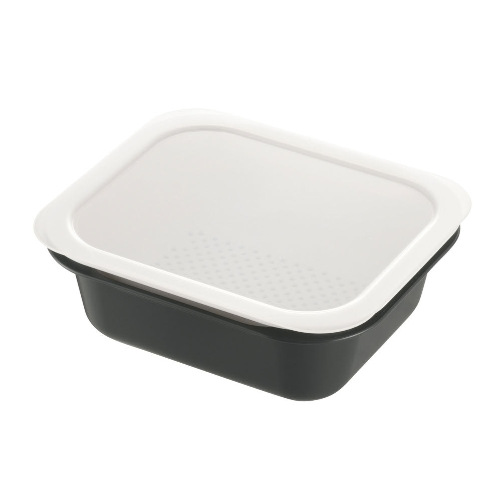 Richell Colander & Tray Rectangle L with Lid 012945