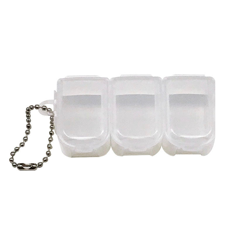 Pill Case (Joint Type, 3 Compartments, Milky White)