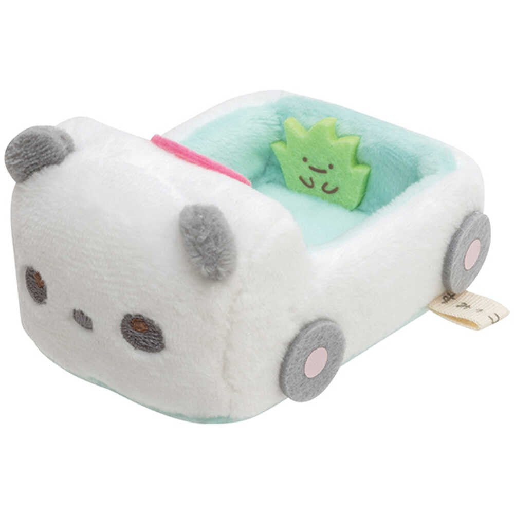 San-X Sumikkogurashi Hand-sized Plush Panda Car MF05901