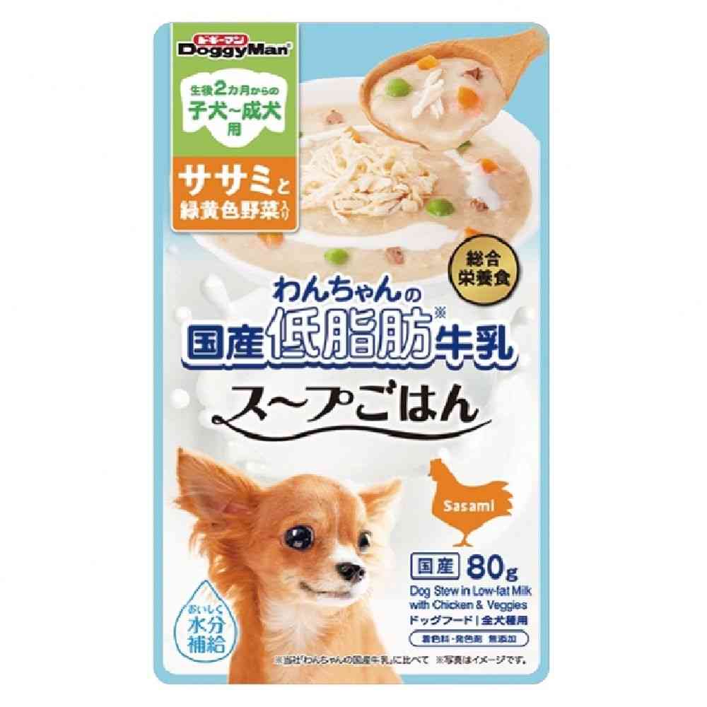 Dog's Domestic Low-Fat Milk Soup Rice with Chicken and Colorful Vegetables 80g