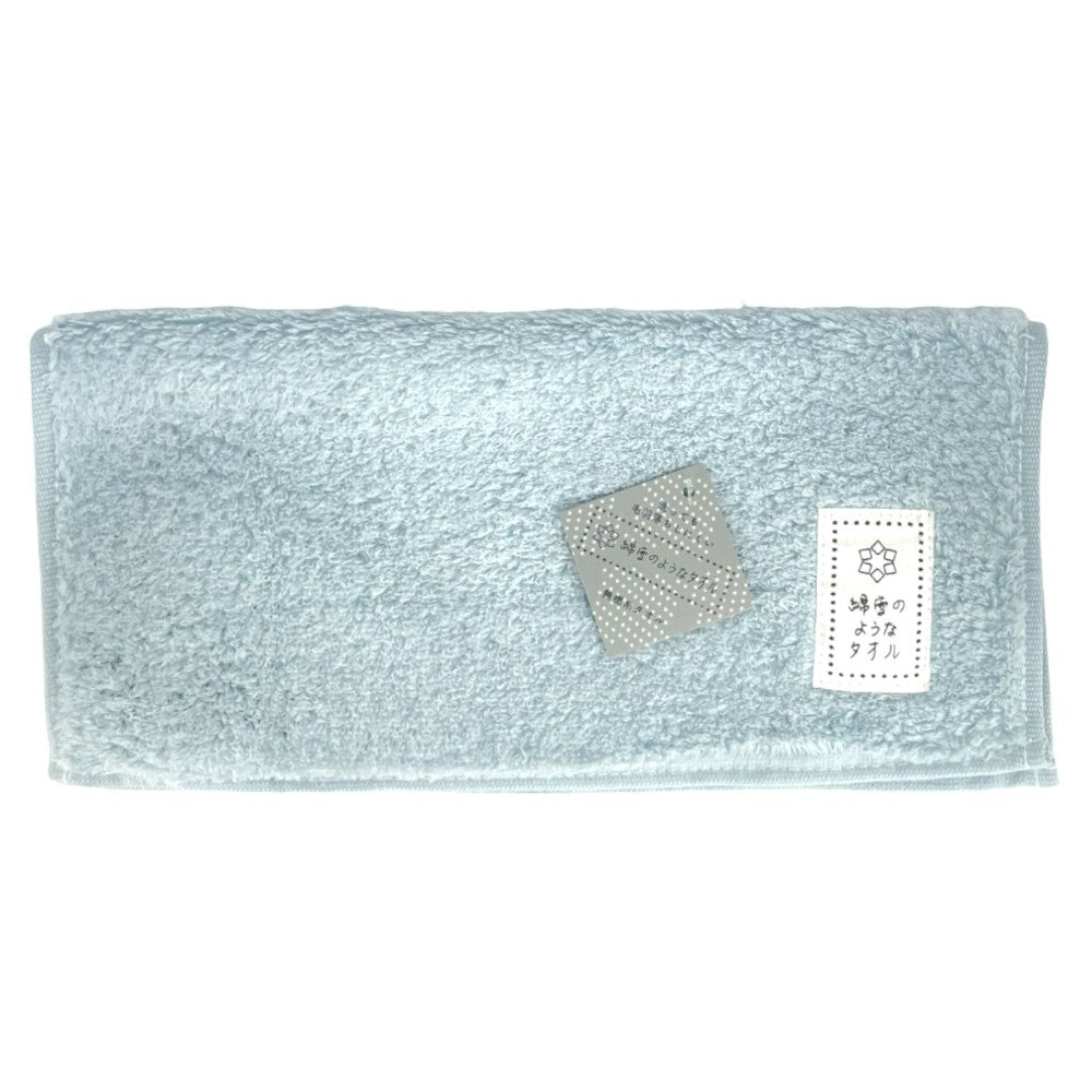 Nissen Shoko Cotton Snow-like Towel Velvet Color Towel Chief Light Blue (1 Piece)