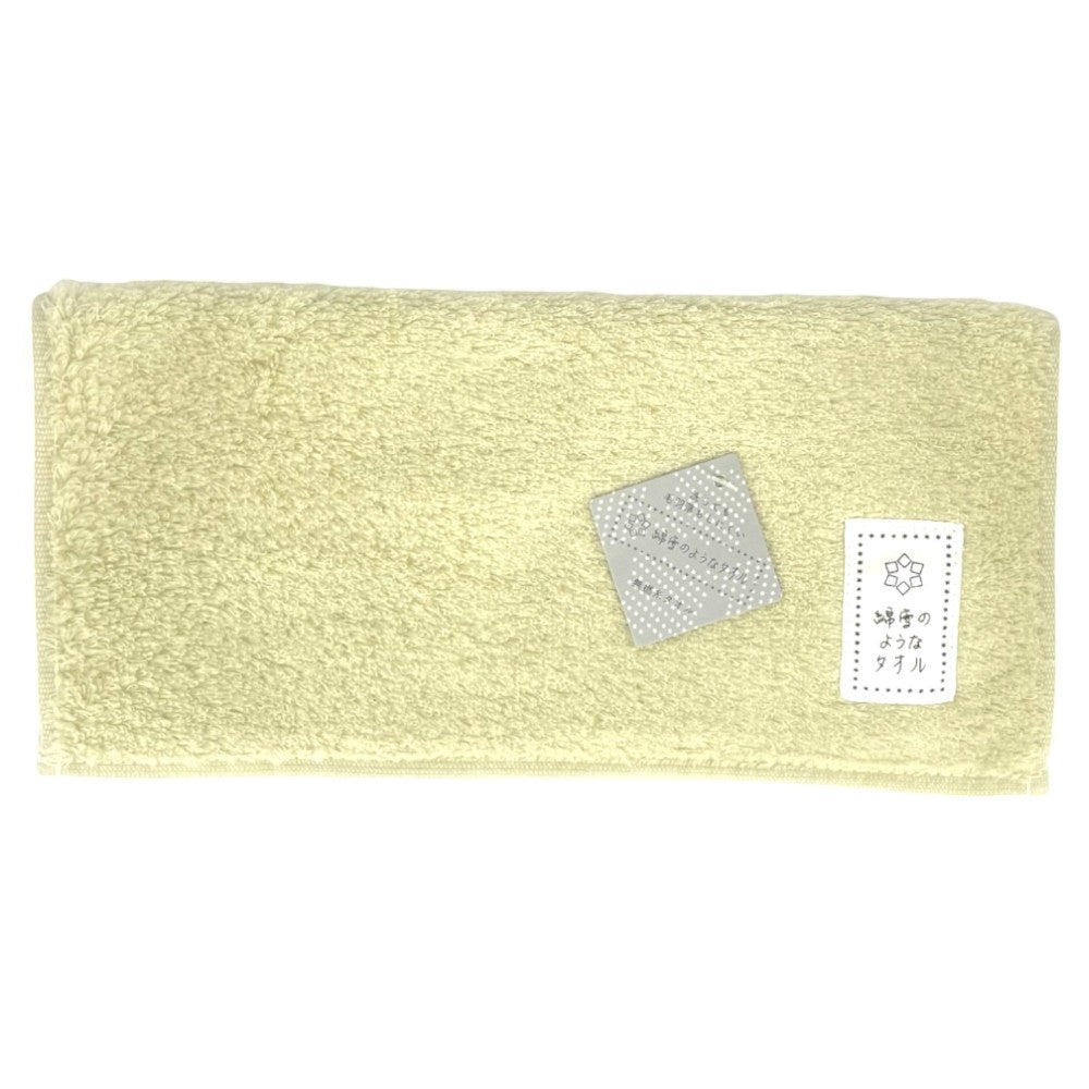 Nissen Shoko Cotton Snow-like Towel Velvet Color Handkerchief Yellow 1 Piece
