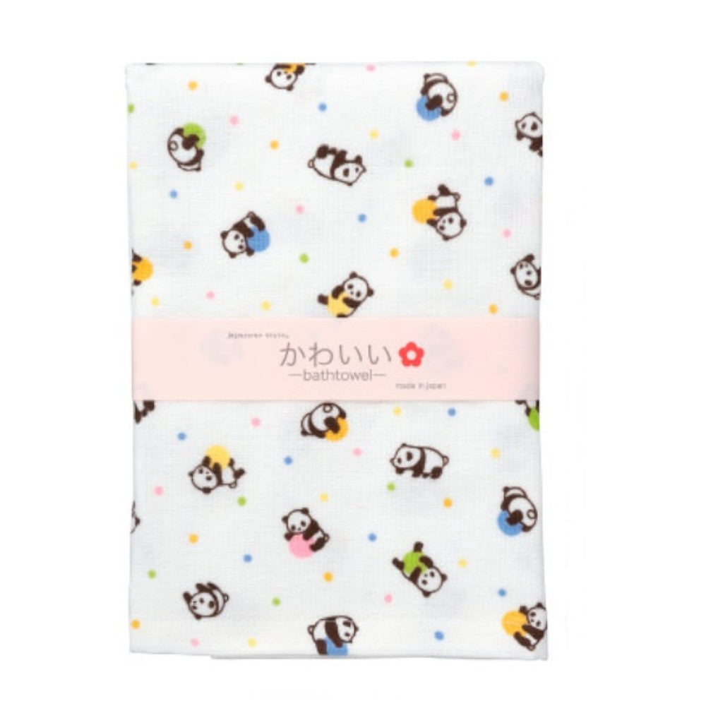 Nissen Shoko Japanese Style Korokoro Panda Bath Towel (1 Piece)
