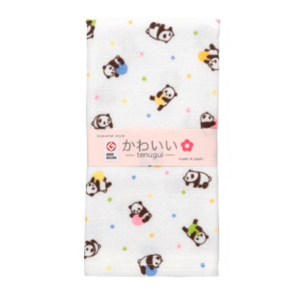 Nissen Shoko Japanese Style Korokoro Panda Tenugui (1 Piece)