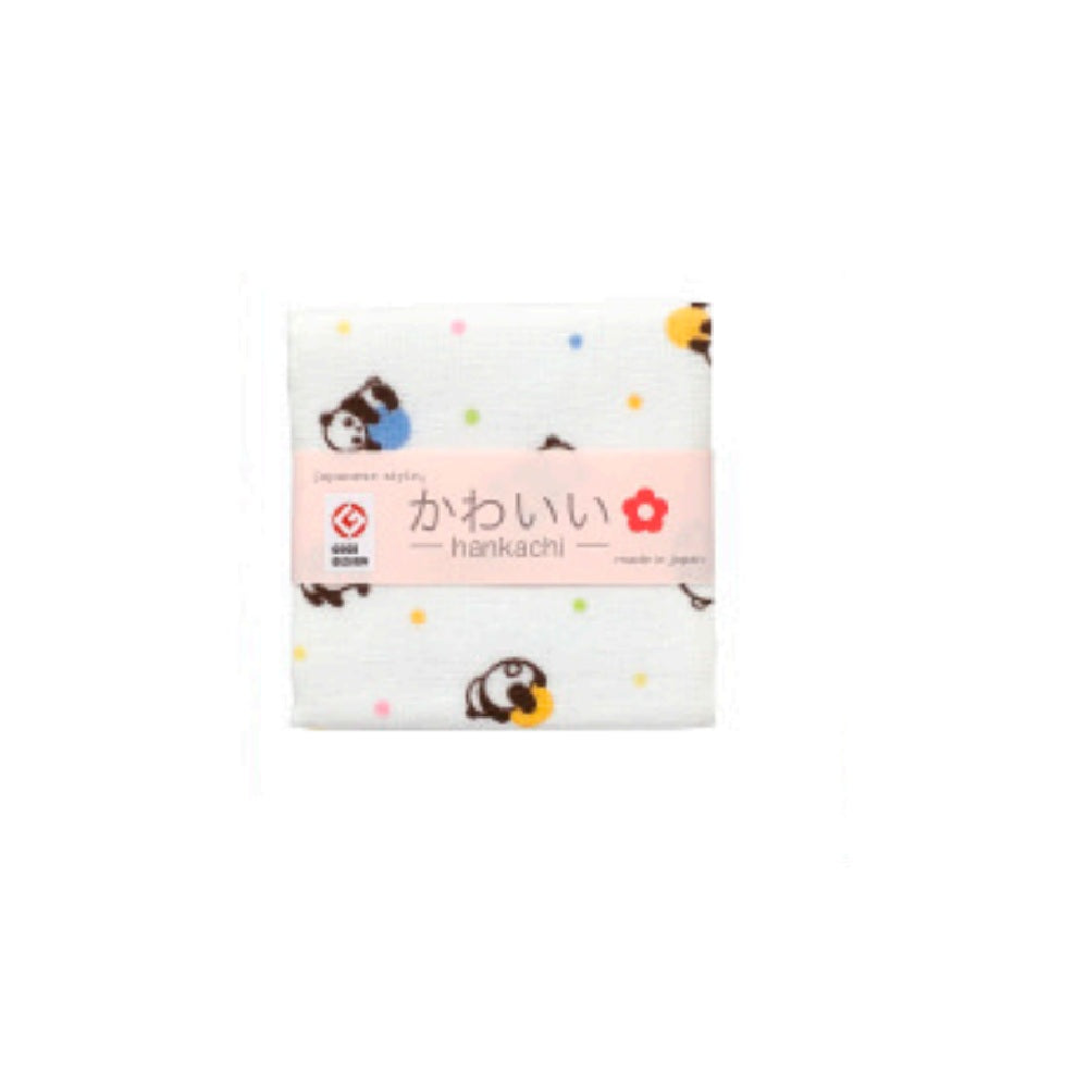 Nissen Shoko Japanese Style Korokoro Panda Handkerchief (1 Piece)