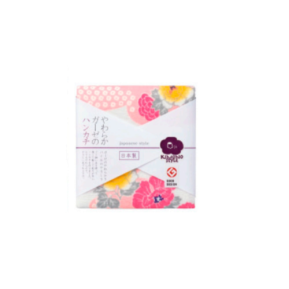 Nissen Shoko Japanese Style Hanaakari Handkerchief (1 Piece)